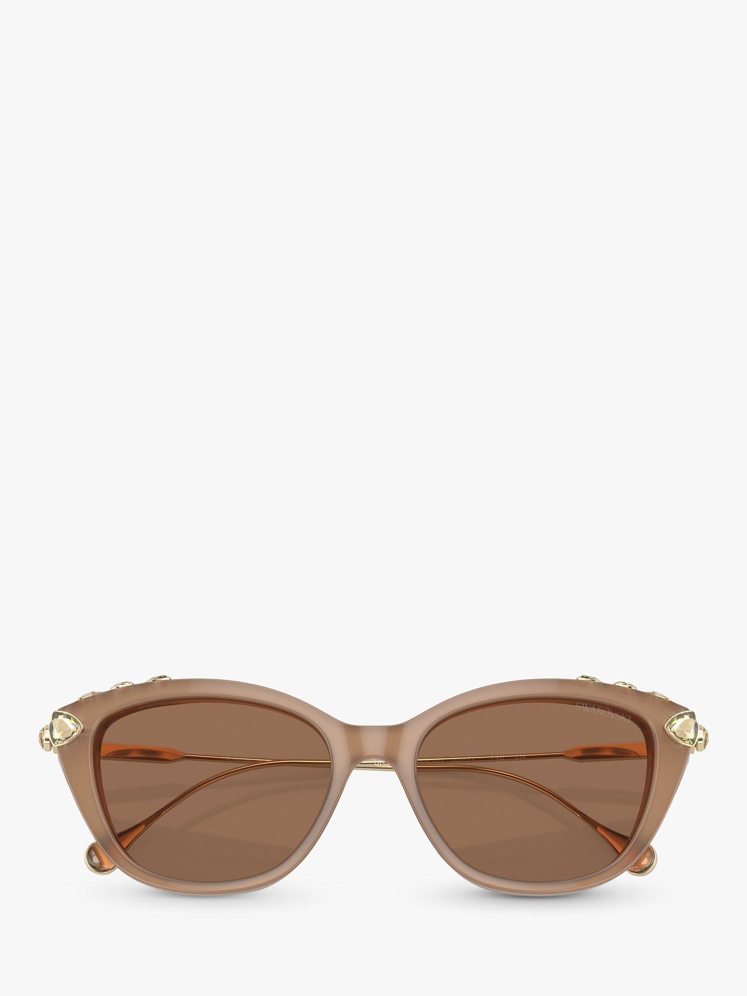 Product image 5 of 5, which shows Swarovski SK6010 Women's Cat's Eye Sunglasses, Opal Beige/Bronze
