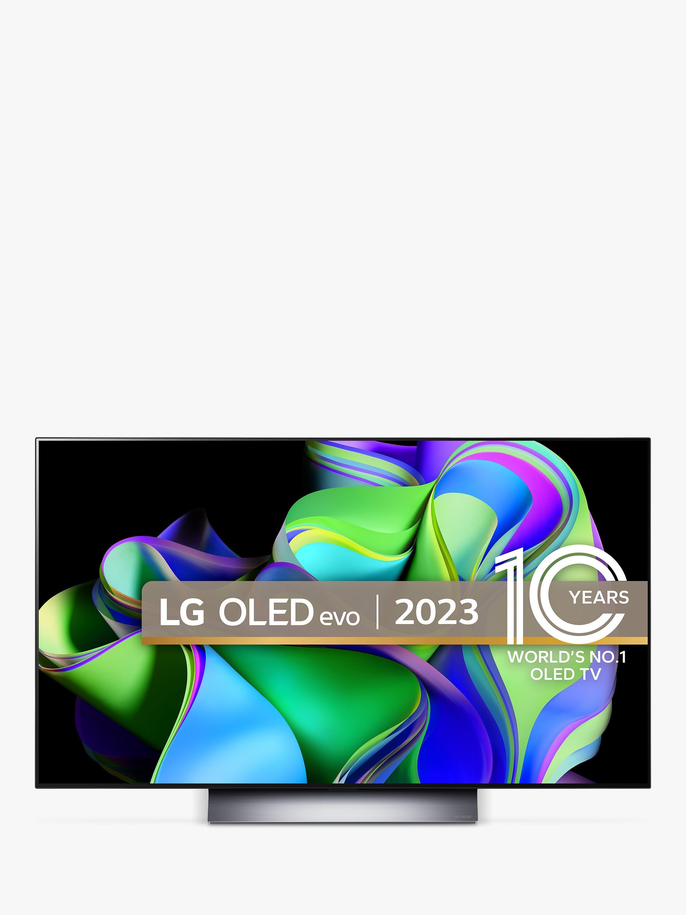 LG OLED48C36LA (2023) OLED HDR 4K Ultra HD Smart TV, 48 inch with Freeview Play/Freesat HD & Dolby Atmos, Dark Titan Silver