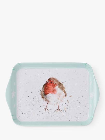 Wrendale Designs Robin Melamine Scatter Tray Robin, 21.5cm, Multi