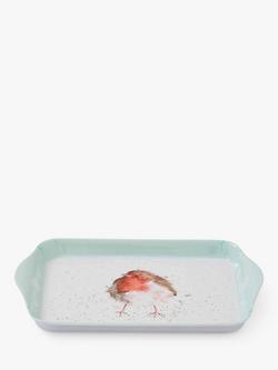 Wrendale Designs Robin Melamine Scatter Tray Robin, 21.5cm - view 2, Multi