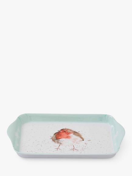 Wrendale Designs Robin Melamine Scatter Tray Robin, 21.5cm - view 2, Multi
