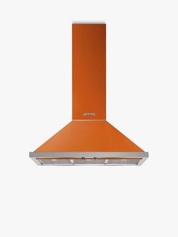 Smeg KPF9OR 90cm Portofino Chimney Cooker Hood, Orange, Orange