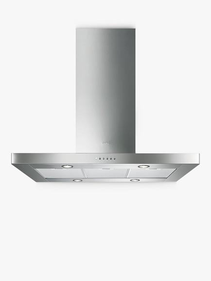 Smeg Universal KI90XE 90cm Island Cooker Hood, Stainless Steel, Stainless Steel