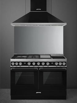 Smeg Portofino CPF120IGMP 120cm Dual Fuel Range Cooker - view 2, Black