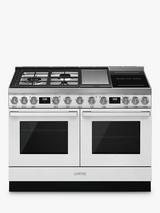 Smeg Portofino CPF120IGMP 120cm Dual Fuel Range Cooker, White