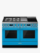 Smeg Portofino CPF120IGMP 120cm Dual Fuel Range Cooker, Turquoise