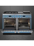 Smeg Portofino CPF120IGMP 120cm Dual Fuel Range Cooker, Turquoise