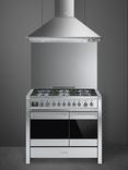 Smeg Classic A2-81 100cm Dual Fuel Range Cooker, Stainless Steel