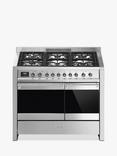 Smeg Classic A2PY-81 100cm Dual Fuel Range Cooker, Stainless Steel