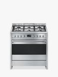 Smeg Classic A1-9 90cm Dual Fuel Range Cooker, Stainless Steel