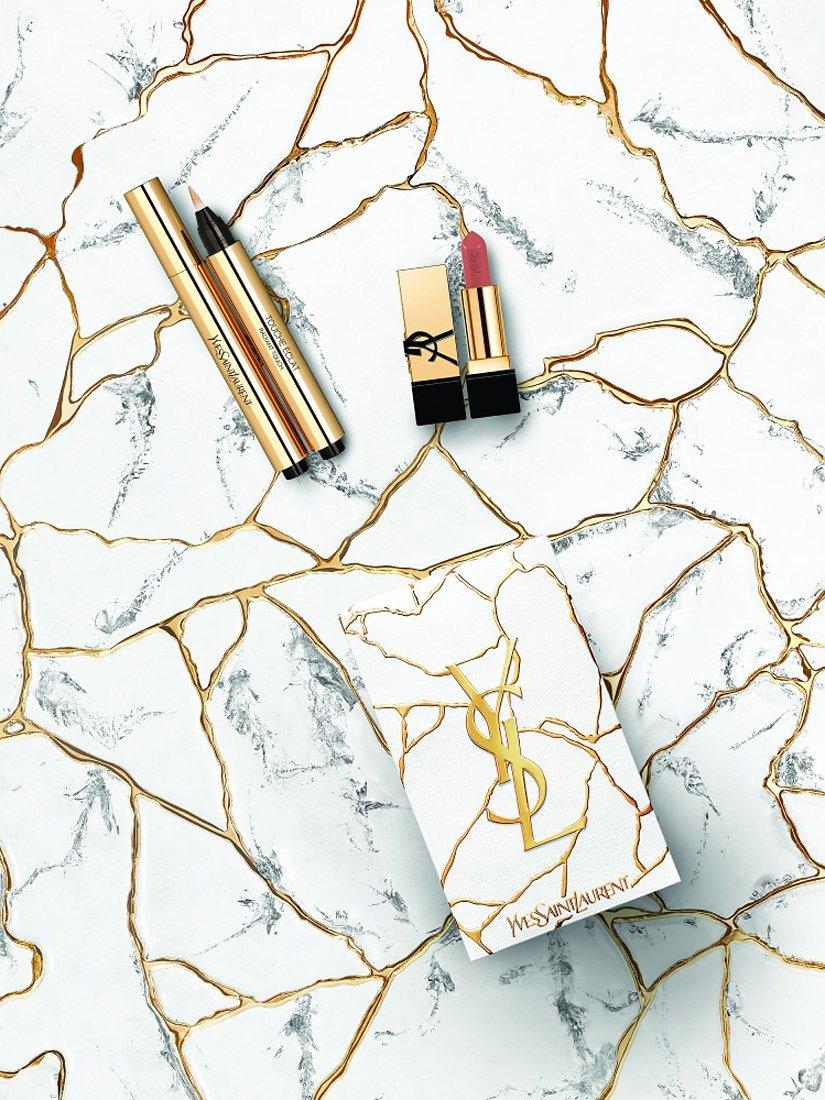 Product image 2 of 5, which shows Yves Saint Laurent Touche Éclat Illuminating Pen and Mini Rouge Pur Couture Makeup Gift Set, 5.5