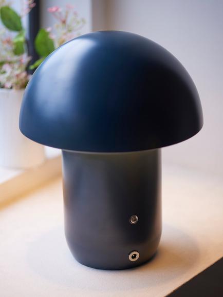 John Lewis Mushroom Rechargeable Portable Dimmable Table Lamp - view 2, Navy