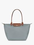 Longchamp Le Pliage Original Large Shoulder Bag, Steel