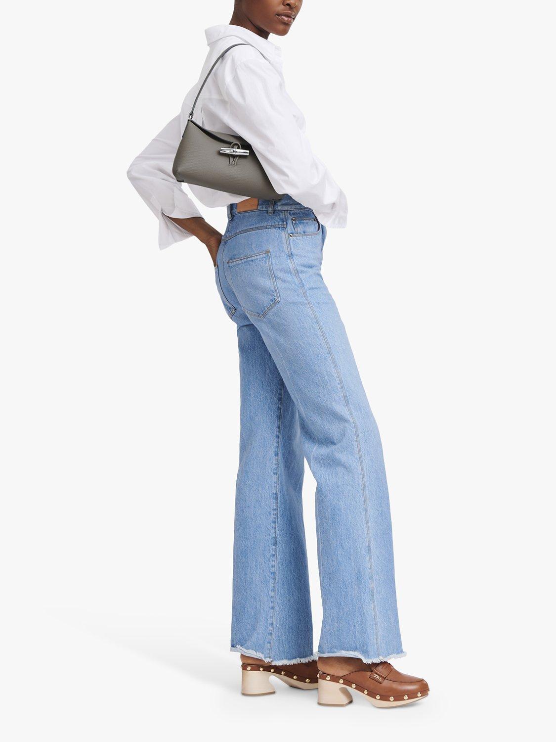 Product image 3 of 3, which shows Longchamp Le Roseau Small Hobo Bag, Turtledove