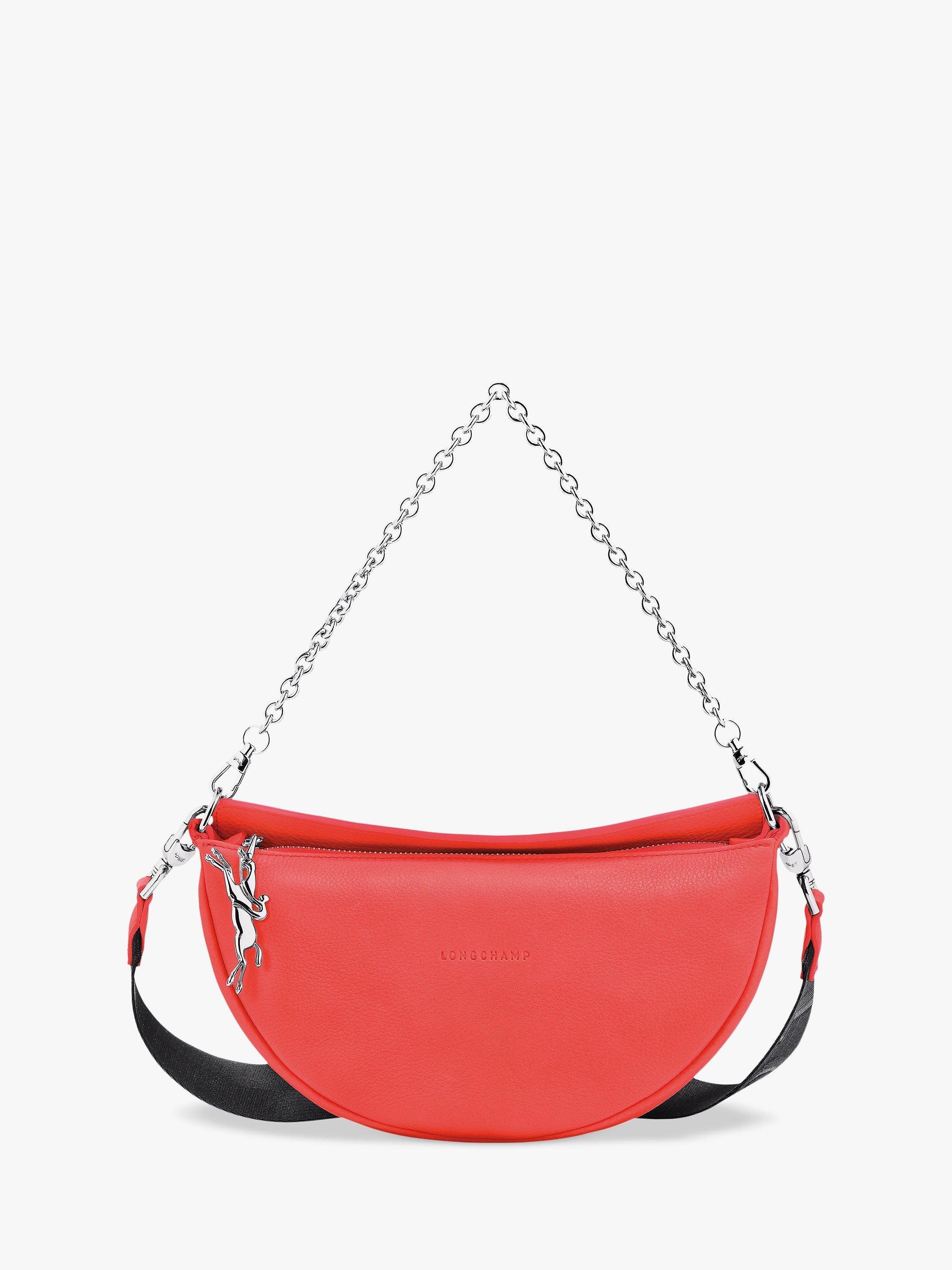 Longchamp Smile Half Moon Cross Body Bag, Strawberry