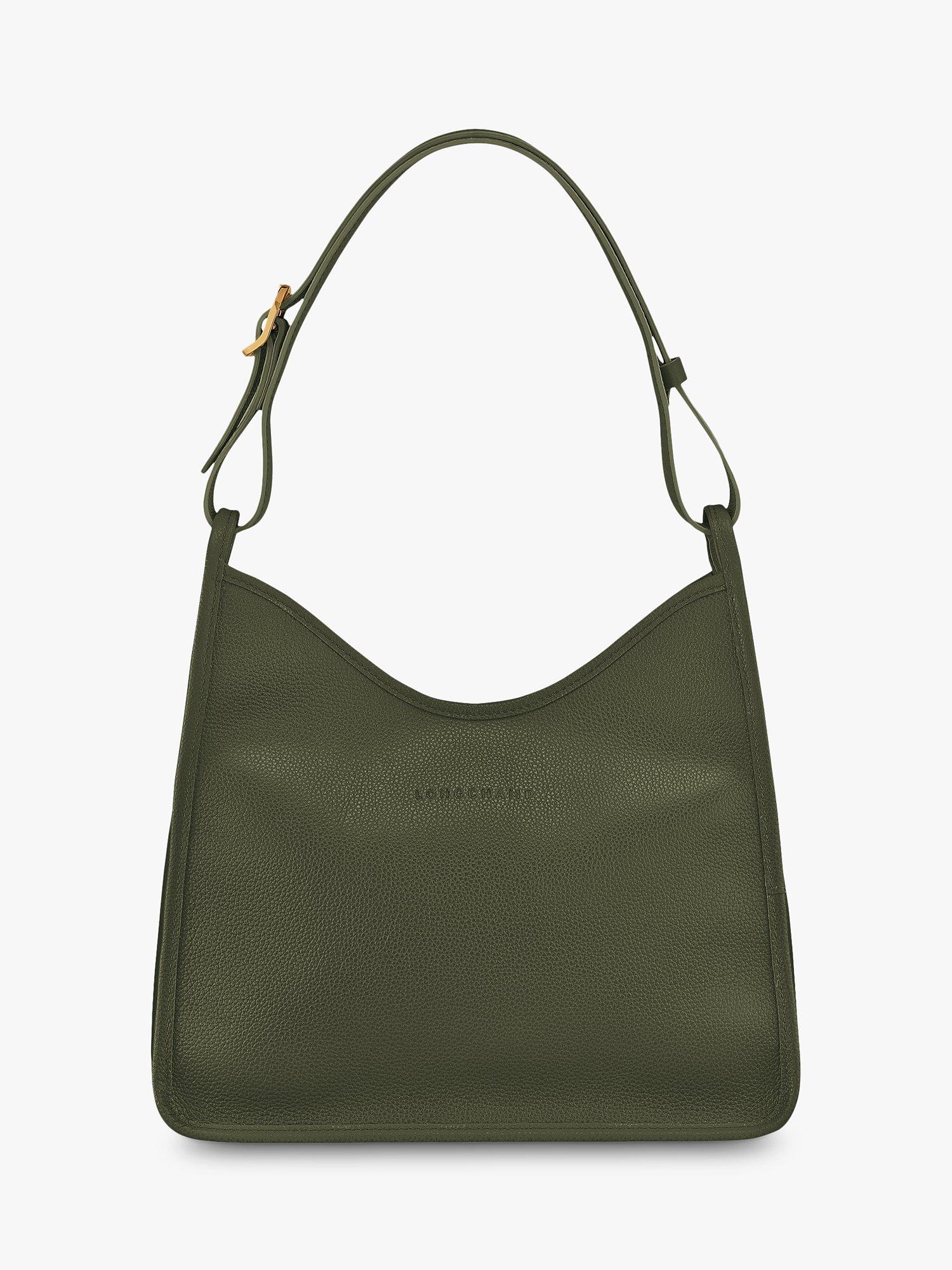 Longchamp Le Foulonné Medium Hobo Bag, Khaki