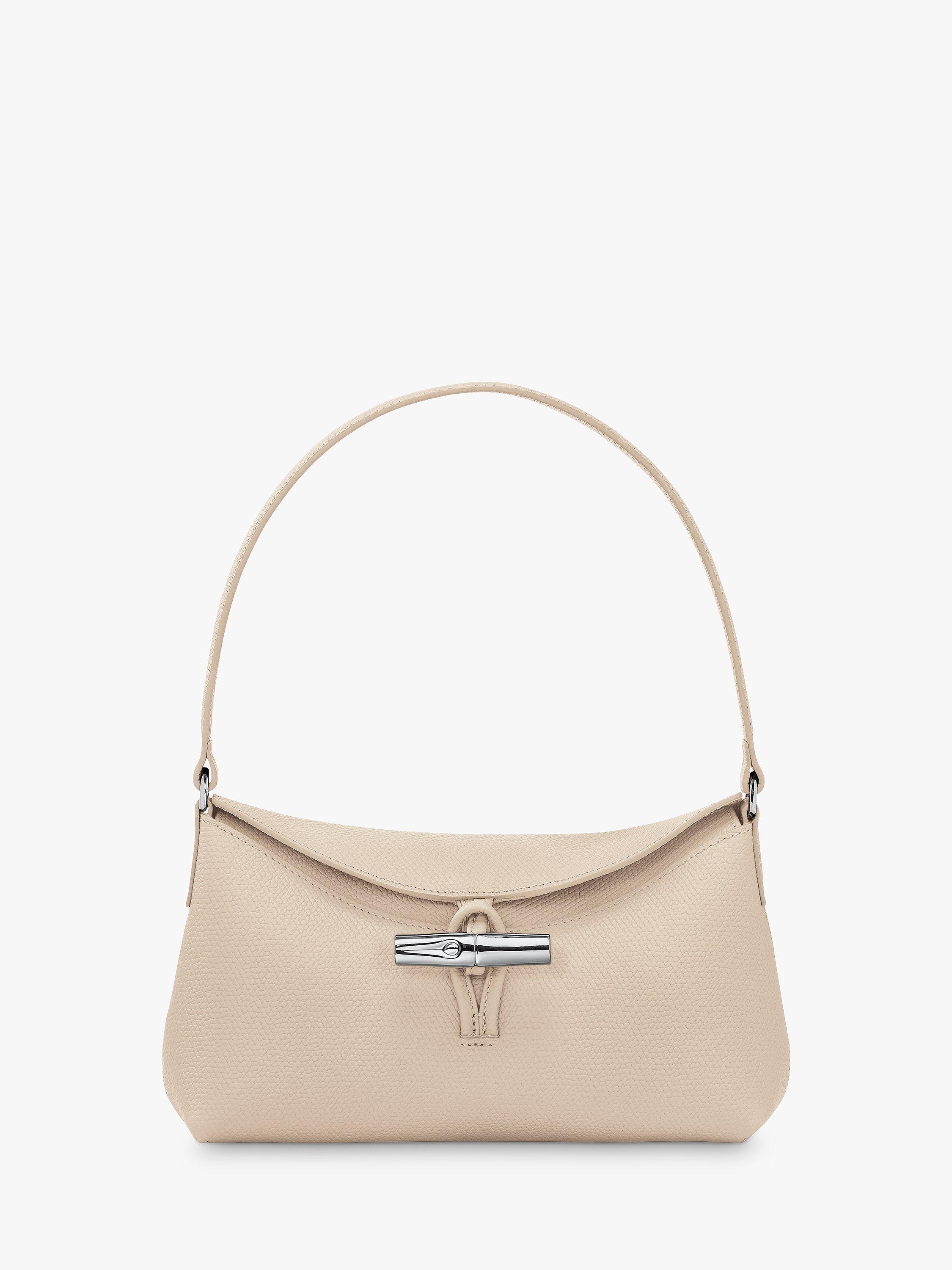 Product image 1 of 1, which shows Longchamp Le Roseau Small Hobo Bag, Paper