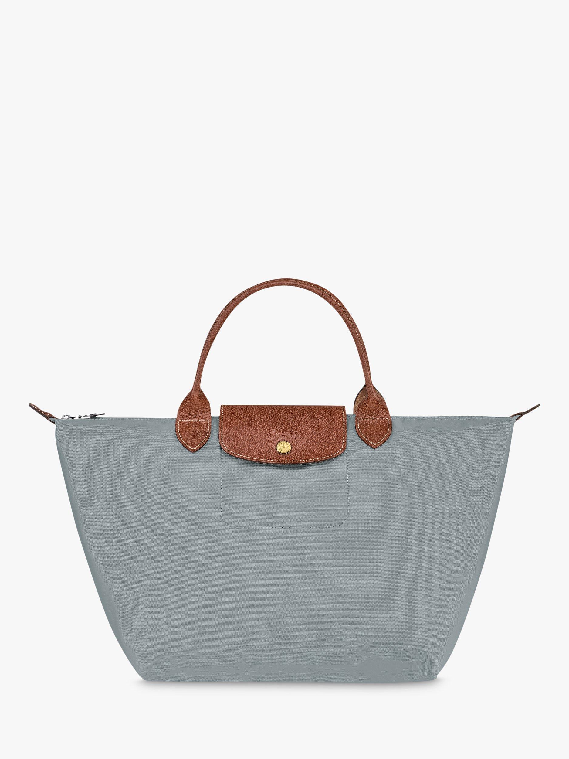 Longchamp Le Pliage Original Medium Top Handle Bag Steel