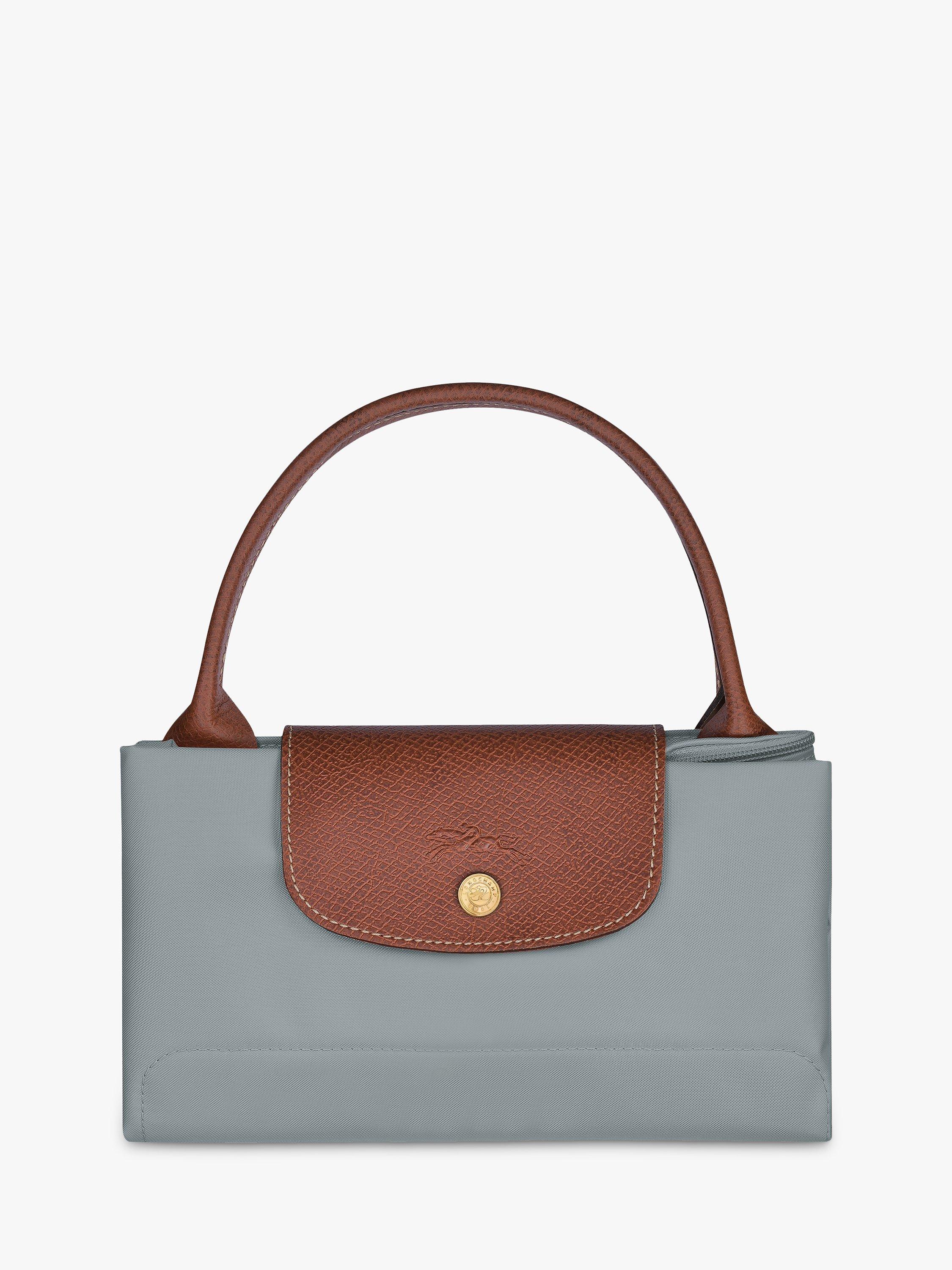 Longchamp Le Pliage Original Medium Top Handle Bag Steel