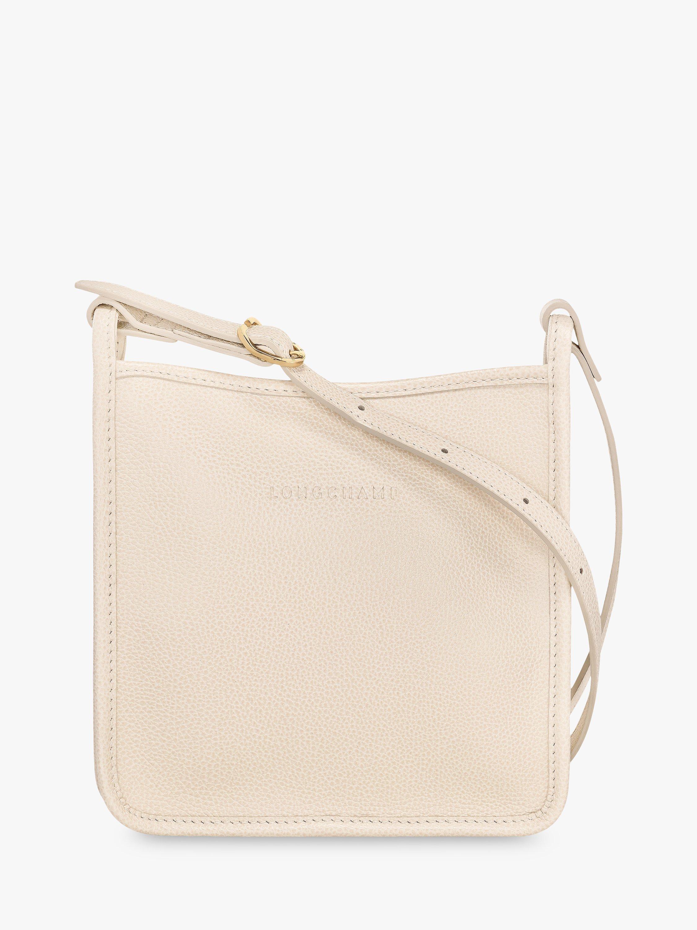 Product image 1 of 4, which shows Longchamp Le Foulonné Small Leather Crossbody Bag, Paper