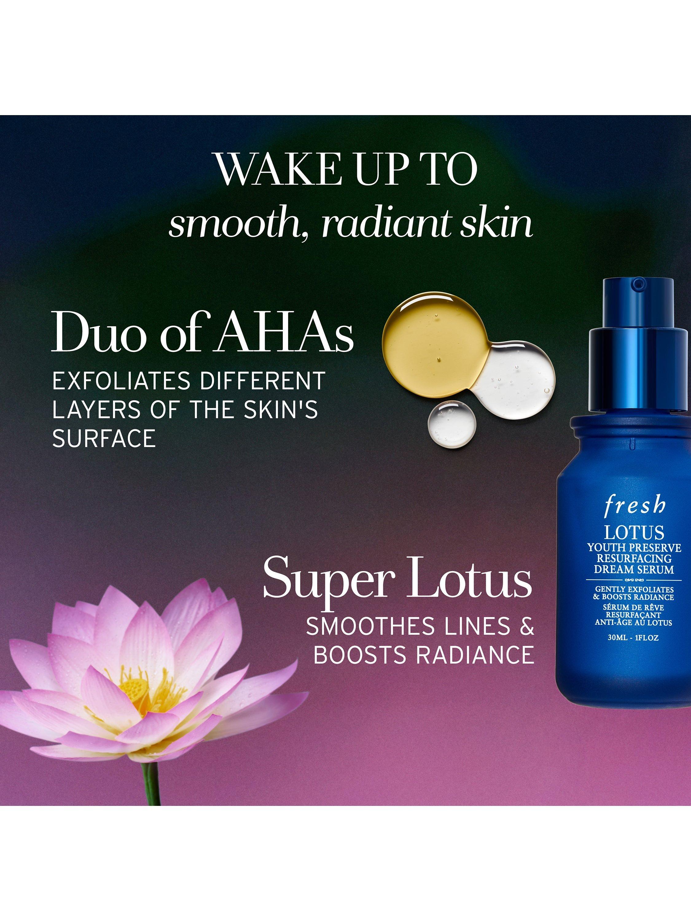 Product image 10 of 10, which shows Fresh Lotus Youth Preserve Resurfacing Dream Serum, 30ml