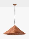 lights&lamps Bardi Oversized Rattan Pendant Ceiling Light, Natural