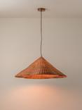 lights&lamps Bardi Oversized Rattan Pendant Ceiling Light, Natural