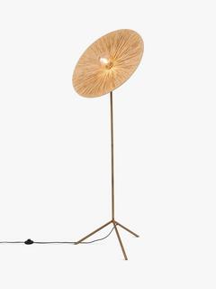 lights&lamps Ridotti Raffia Floor Lamp, Natural