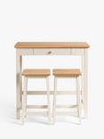 John Lewis Wilton Breakfast Bench with 2 Stools, Linen