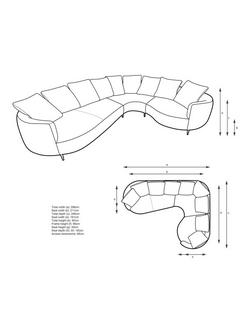 John Lewis Lozenge RHF Corner Sofa - view 2, 