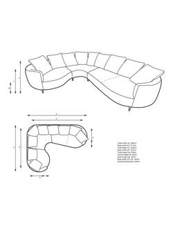 John Lewis Lozenge LHF Corner Sofa - view 2, 