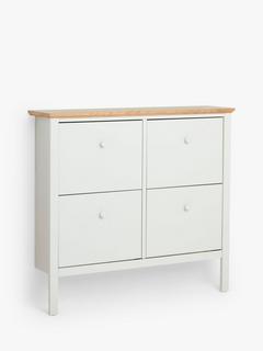 John Lewis Wilton Shoe Storage Cabinet, Linen