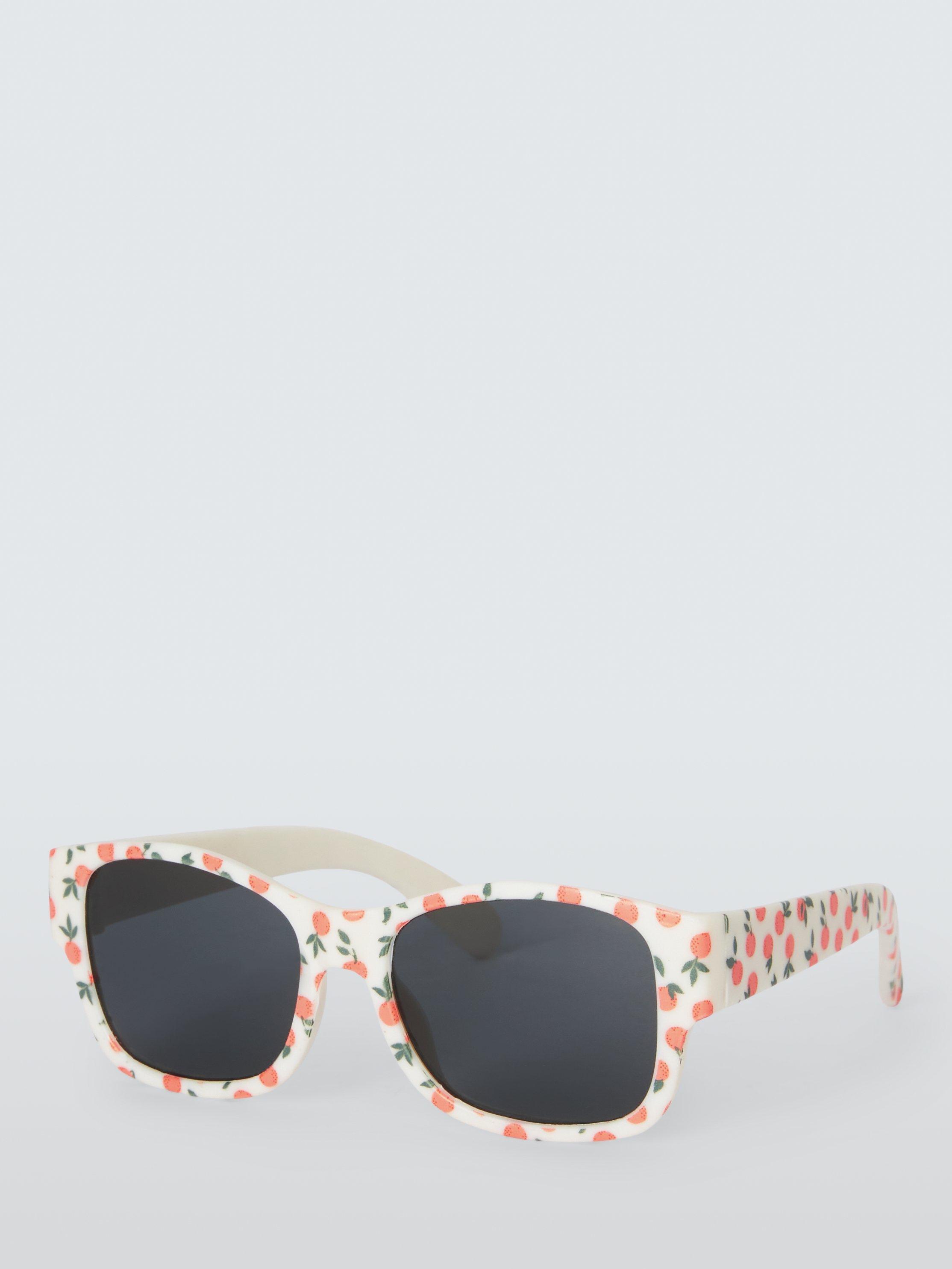 John Lewis Baby Ditsy Orange Sunglasses, Off White