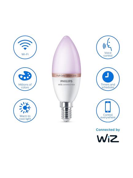Philips Smart LED C37 E14 Colour Smart Light Bulb - view 2, Multicolour