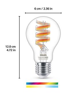 Philips Smart LED E27 Clear Filament Colour Smart Light Bulb - view 2, Multi