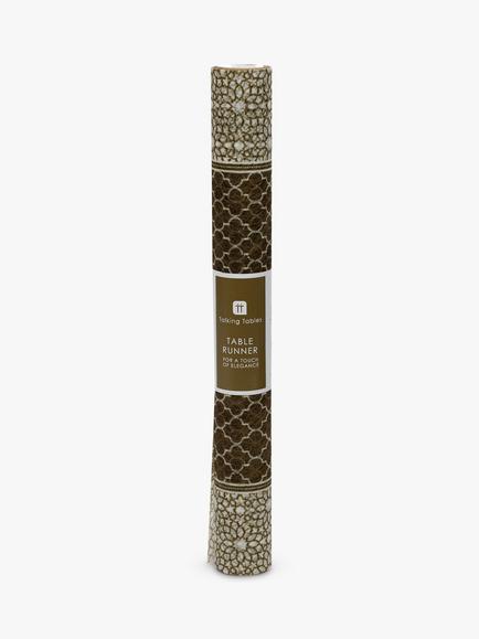 Talking Tables Polyester Table Runner, Gold, Gold