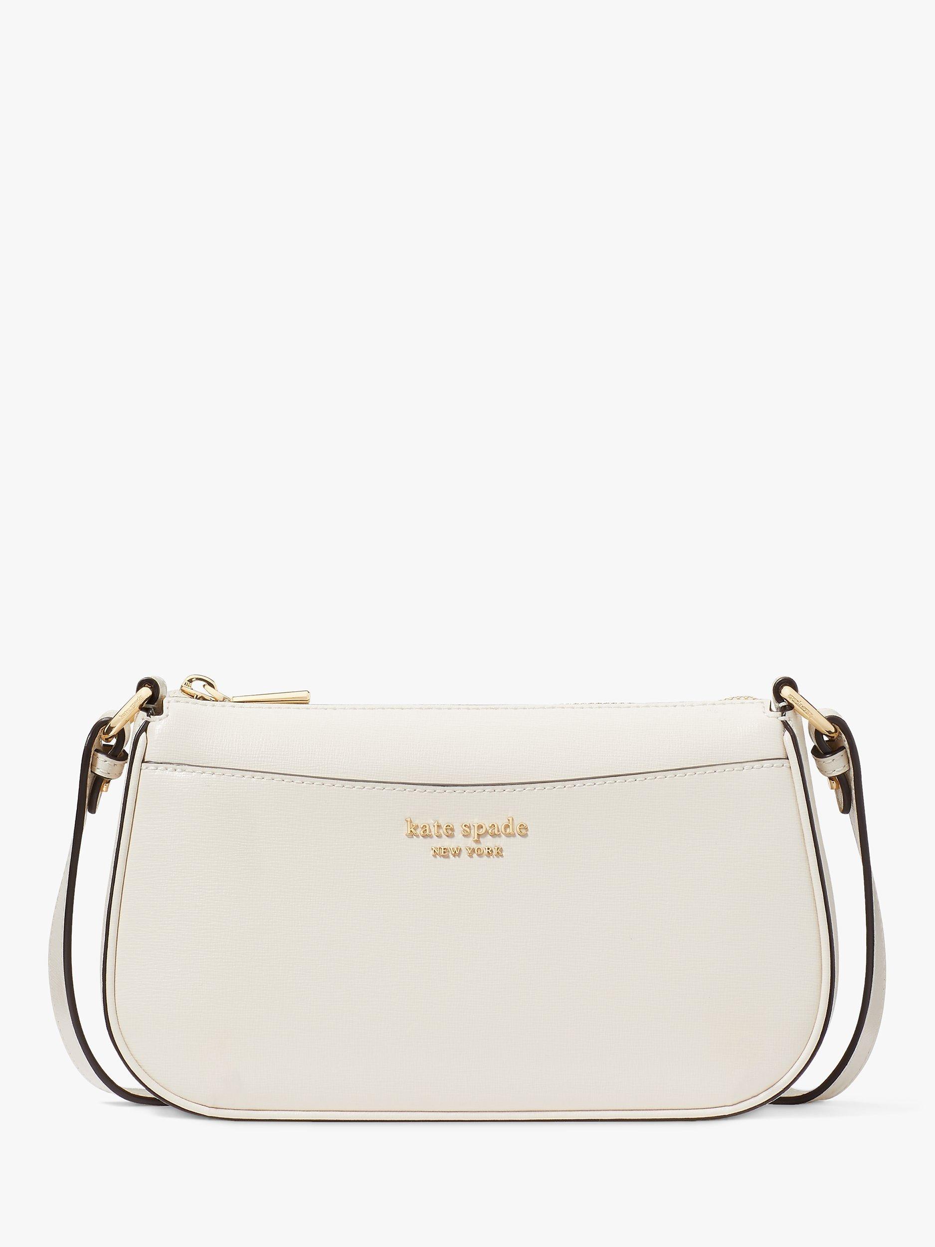 Product image 1 of 6, which shows kate spade new york Bleeker Leather Cross Body Bag, Parchment