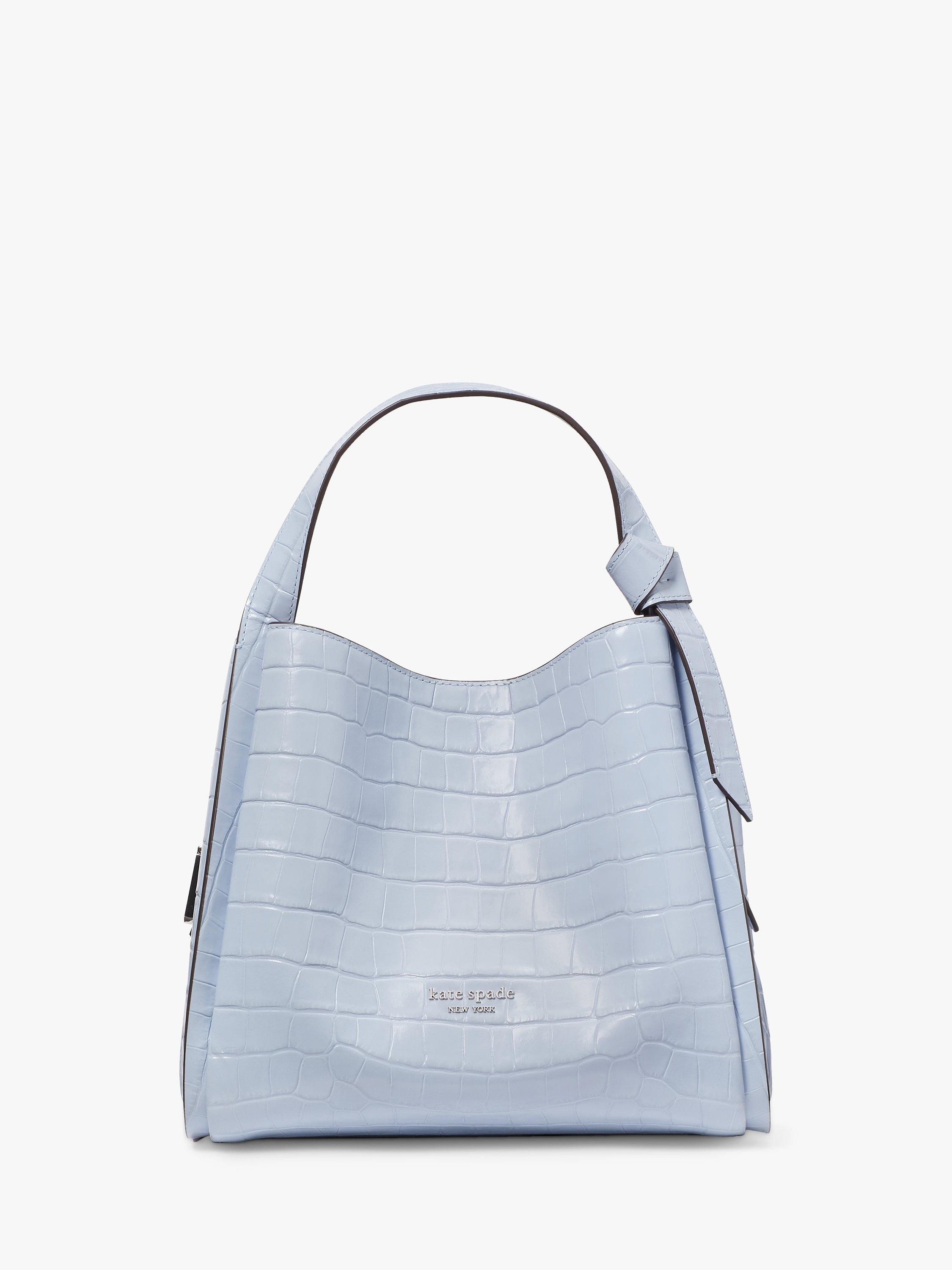 kate spade new york Knott Croc Leather Cross Body Bag, North Star