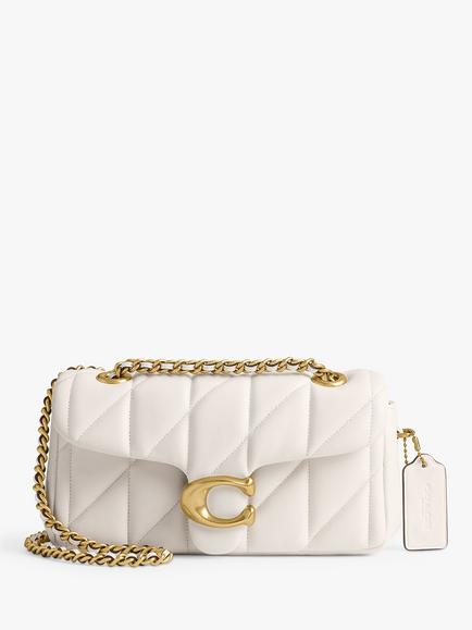 Coach Tabby 20 Quilted Leather Shoulder Bag, Chalk