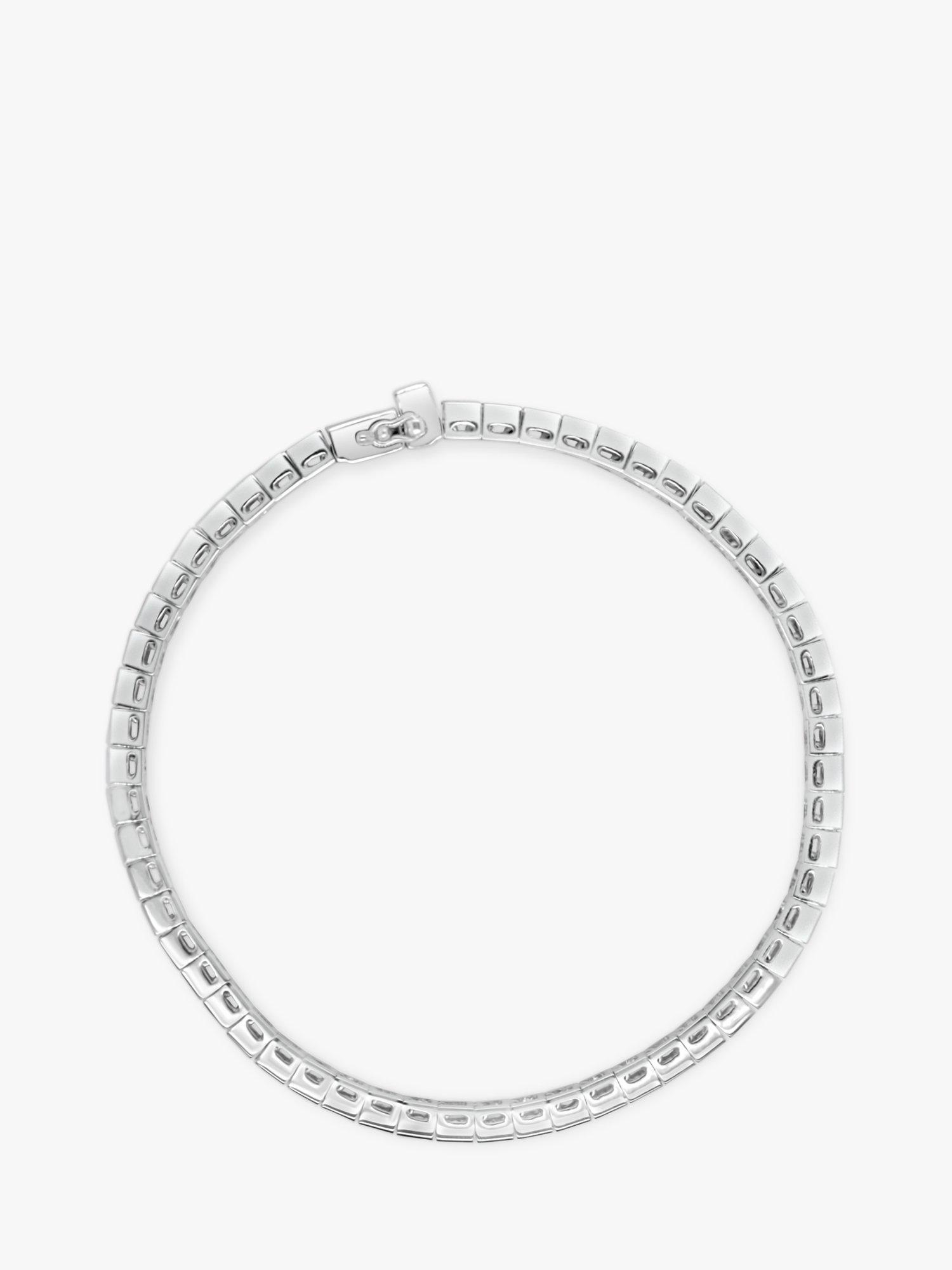Product image 3 of 4, which shows Milton & Humble Jewellery Pre-Loved Baguette Cut Diamond Tennis Bracelet, Dated London 2003