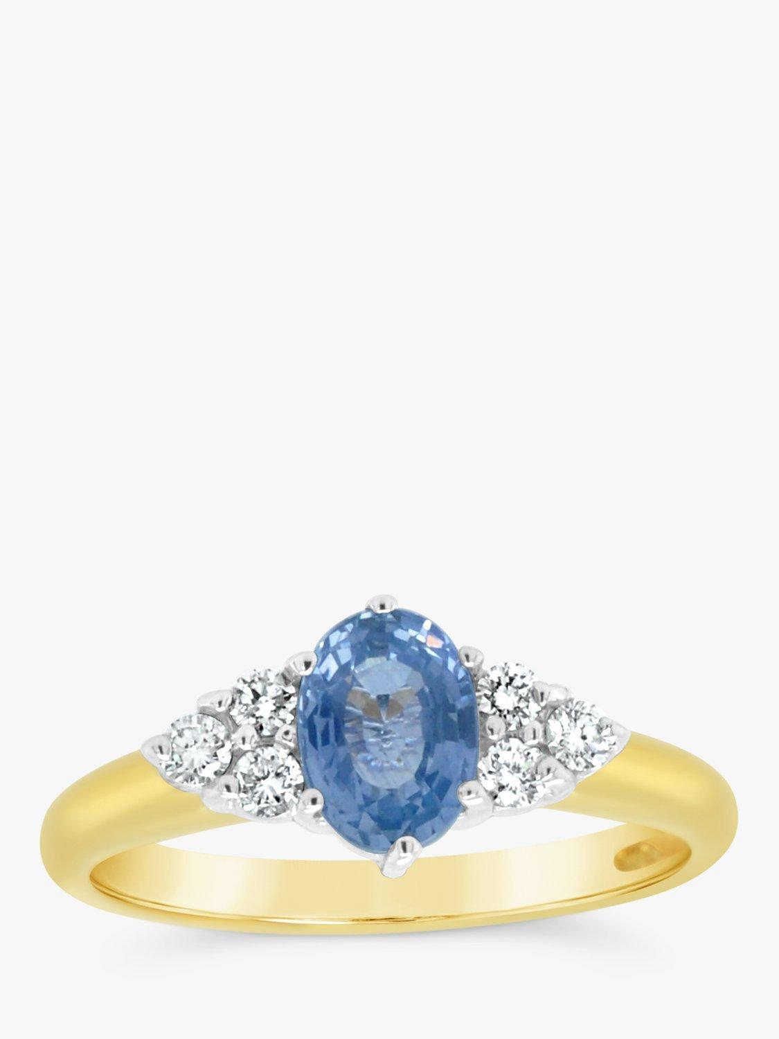 Product image 2 of 5, which shows Milton & Humble Jewellery Pre-Loved 18ct White and Yellow Gold Sapphire & Diamond Cocktail Ring