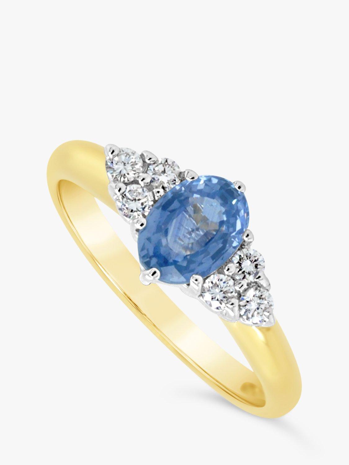 Product image 3 of 5, which shows Milton & Humble Jewellery Pre-Loved 18ct White and Yellow Gold Sapphire & Diamond Cocktail Ring