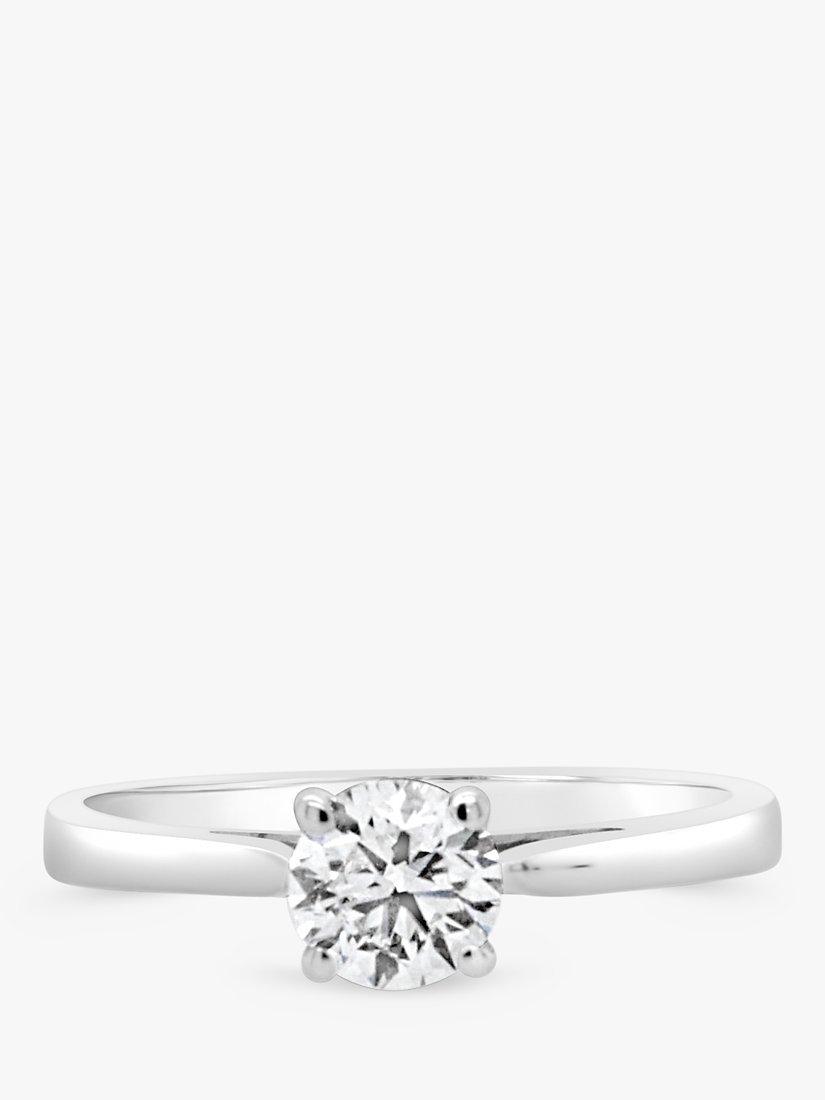 Product image 1 of 4, which shows Milton & Humble Jewellery Pre-Loved 18ct White Gold Solitaire Diamond Ring