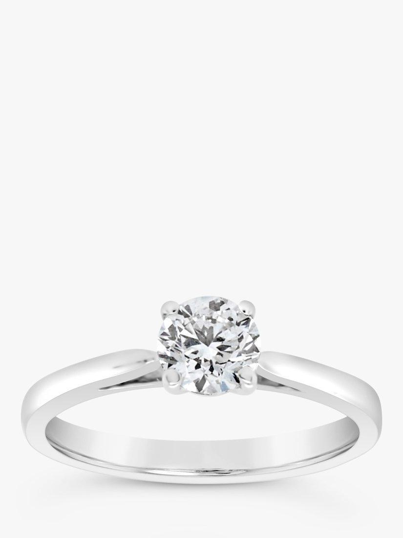 Product image 2 of 4, which shows Milton & Humble Jewellery Pre-Loved 18ct White Gold Solitaire Diamond Ring