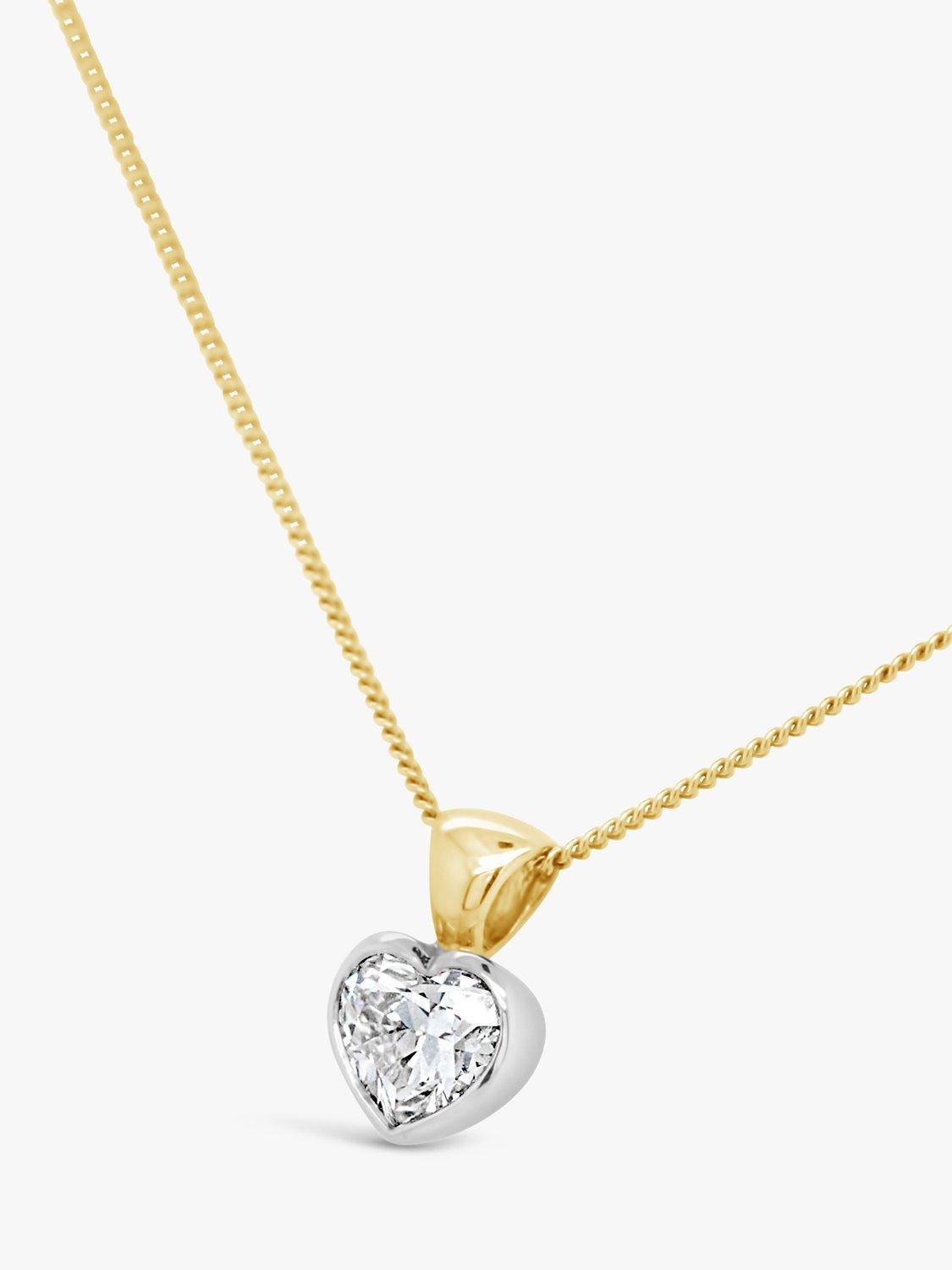 Product image 2 of 4, which shows Milton & Humble Jewellery Pre-Loved 18ct White and Yellow Gold Diamond Heart Pendant Necklace