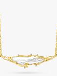 Milton & Humble Jewellery Pre-Loved 14ct Yellow Gold Freshwater Pearl & Diamond Statement Necklace