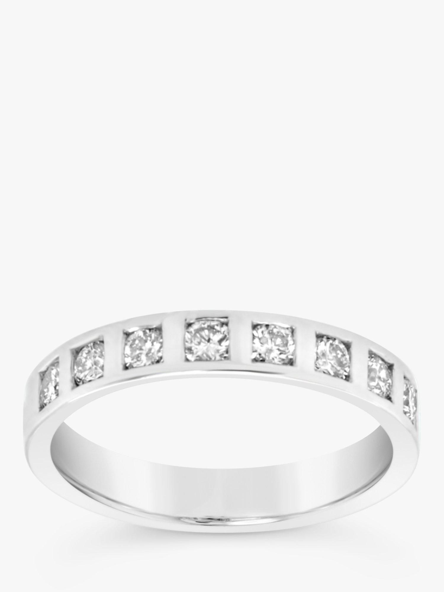 Product image 3 of 5, which shows Milton & Humble Jewellery Pre-Loved Platinum Diamond Half Eternity Ring