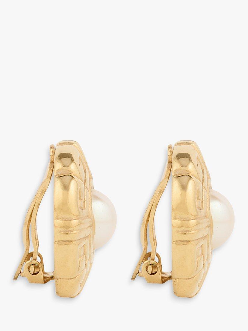 Product image 2 of 2, which shows Susan Caplan Pre-Loved Givenchy Faux Pearl Clip-On Earrings