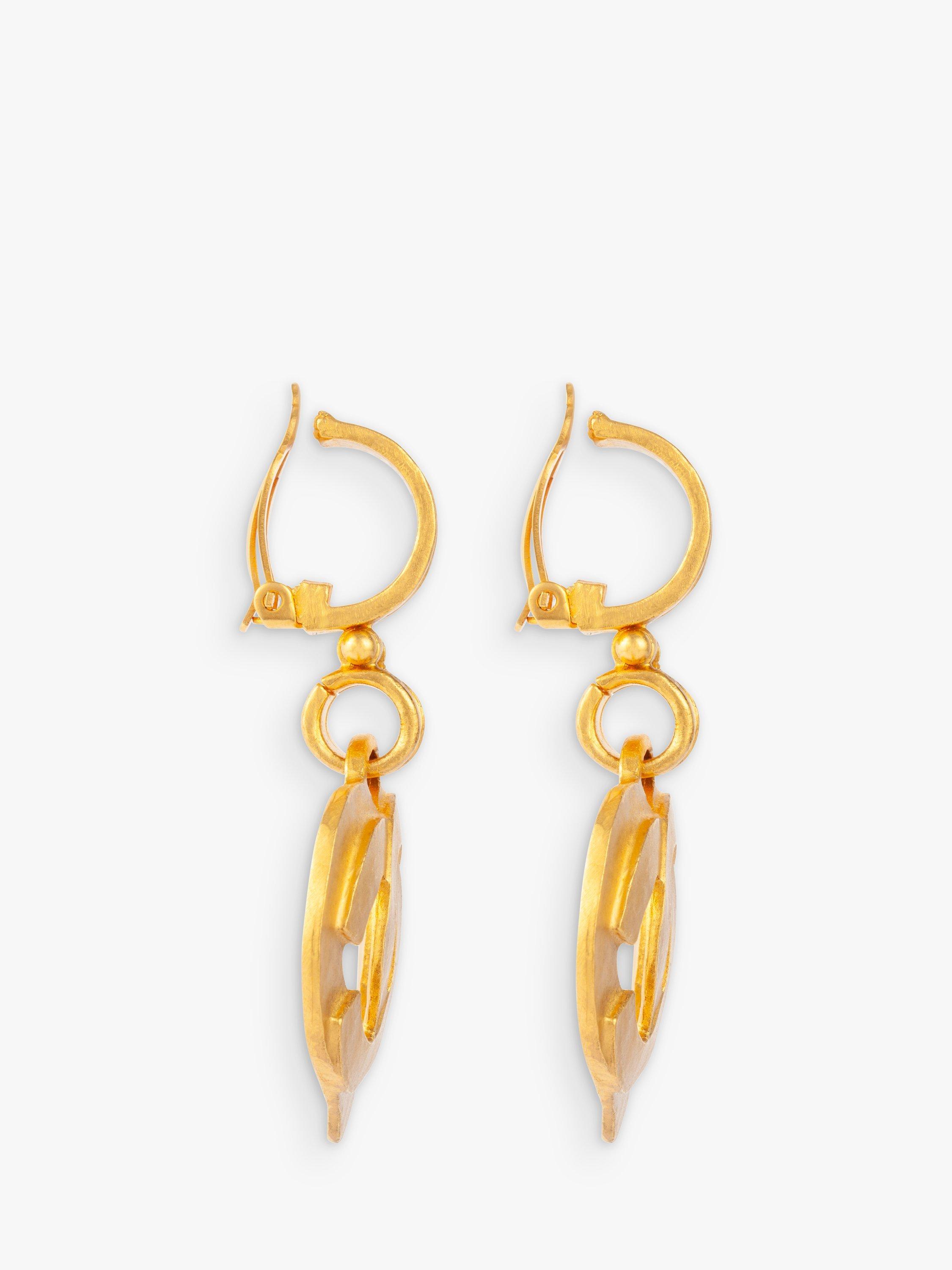 Product image 2 of 2, which shows Susan Caplan Pre-Loved Chanel Heart Drop Clip-On Earrings, Dated 1995