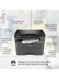 Brother DCP-L2627DWE Wireless Compact Three-In-One Mono Laser Printer  with 4 Months EcoPro Subscription, Black